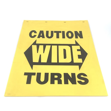 Aeropro MUD FLAP YELLOW WIDETURN, 8Y2430-CAUT000 8Y2430-CAUT000